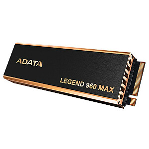 SSD ADATA LEGEND 960 MAX 1TB M.2 PCIE 3D NAND Write speed 6000 MBytes/sec Read speed 7400 MBytes/sec TBW 780 TB MTBF 2000000 hours ALEG-960M-1TCS