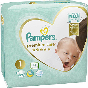 Pampers Autiņbiksīšu kopšana Jaundzimušais 1 (2-5 kg) 26 gab.