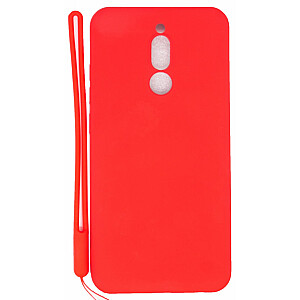 Evelatus Xiaomi Redmi 8 Soft Touch Силиконовый чехол с ремешком Красный