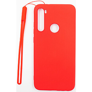 Evelatus Xiaomi Xiaomi Redmi Note 8 / Redmi Note 8 2021 Soft Touch Silicone Case with Strap Red