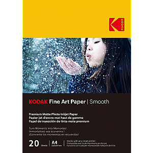 Бумага KODAK Fine Art, 230 г, матовая мелованная, гладкая, A4x20