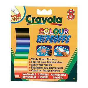 Crayola Izmazgājamie flomasteri tāfelei, 8 gb.