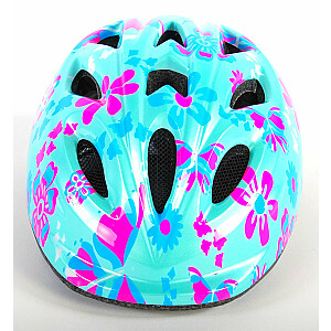 Велошлем детский Volare XS - Green Pink Flowers - 47-51 cm