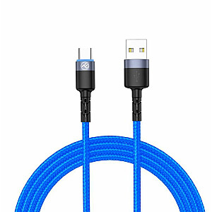Tellur  Data cable USB to Type-C with LED Light, 3A, 1.2m blue