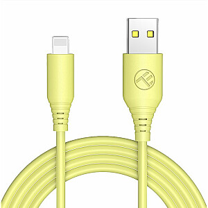 Силиконовый кабель Tellur USB-Lightning 3A, 1м, желтый