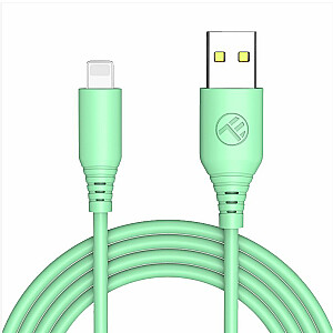 Tellur  Silicone USB to Lightning cable 3A, 1m, green