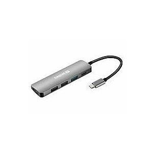 SANDBERG USB-C Dock HDMI+3xUSB+PD 100W