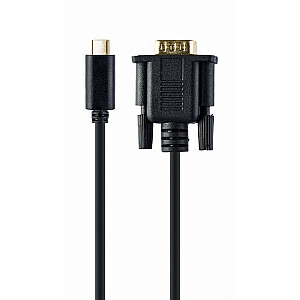 Переходник Gembird GEMBIRD USB-C на VGA-M, 2 м, черный