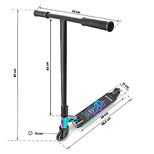 Самокат SOKE XTR STREET (1620) Neochrome 110mm