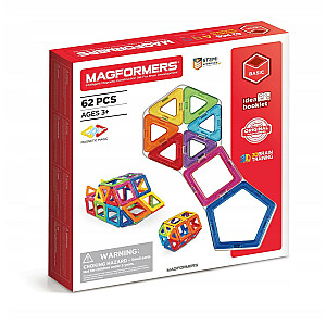 MAGFORMERS 005-701007 БАЗОВЫЙ НАБОР LINE - 62 ЭЛЕМЕНТА