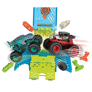 Hot Wheels Monster Trucks 1:24 Mega-Wrex Crash Cage Lielizmēra rotaļu komplekts