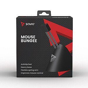 SAVIO Mouse Bungee, peles kabeļa turētājs, stabils, neslīdošs, elastīgs kronšteins, MB-01