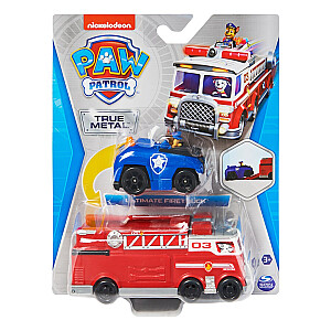 Литой командный автомобиль PAW Patrol из настоящего металла с пожарной машиной и игрушечным автомобилем Chase в масштабе 1:55