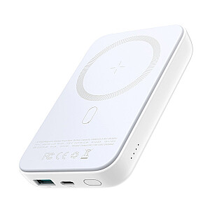 Joyroom power bank 10000mAh 20W Power Delivery Quick Charge magnetyczna wireless Qi charger 15W for iPhone MagSafe compatible white (JR-W020 white)