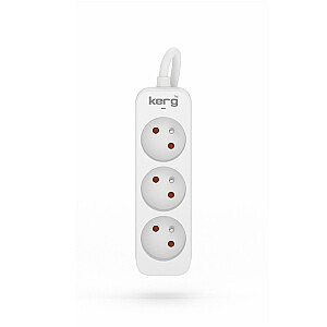 HSK DATA Kerg M02384 3 розетки с заземлением - 3,0 м сетевой удлинитель 3x1 мм2 10 А
