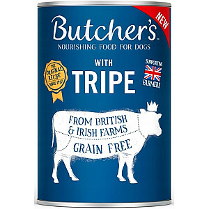 BUTCHER'S Original Tripe Mix Rumen Pate - mitrā suņu barība - 1200g