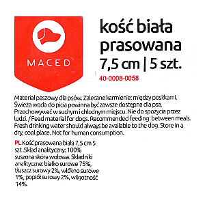MACED Kaulu presēts balts 7,5cm 5gab.