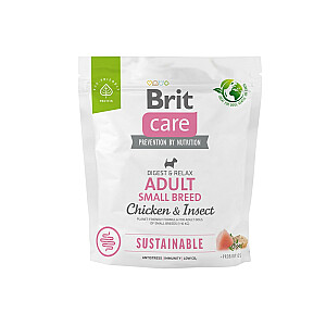 BRIT Care Dog Sustainable Adult Small Breed Vistas & Insect - sausā suņu barība - 1 kg