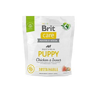 BRIT Care Dog Sustainable Puppy Chicken & Insect - sausa suņu barība - 1 kg