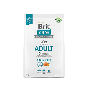 Сухой корм для взрослых собак - BRIT Care Grain-free Adult Salmon - 3 кг