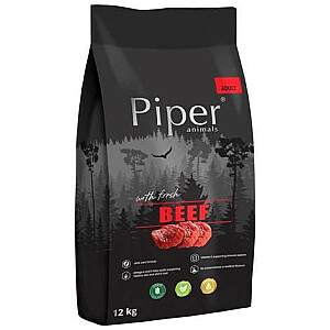 DOLINA NOTECI Piper Animals ar liellopu gaļu - sausā barība suņiem - 12 kg