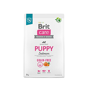 Сухой корм для щенков и молодых собак всех пород (4 недели - 12 месяцев). Brit Care Dog Grain-Free Puppy Salmon 3кг