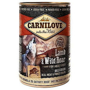 CARNILOVE Into the Wild Lamb&Wild Boar - mitrā suņu barība - 400g