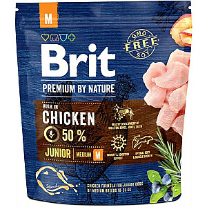 BRIT Premium by Nature Junior M Chicken - sausā barība suņiem - 1 kg