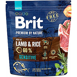 BRIT Premium by Nature Sensitive Lamb&Rice - сухой корм для собак - 1 кг