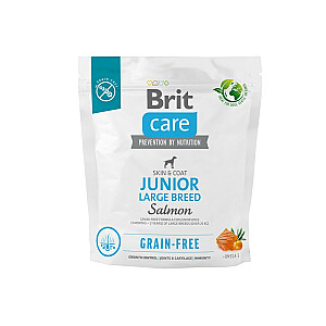 Sausā barība jauniem suņiem (3 mēneši - 2 gadi), lielām šķirnēm no 25 kg - Brit Care Dog Grain-Free Junior Large lasis 1kg