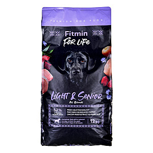 Fitmin suņiem For Life Light & Senior 12kg