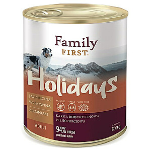 FAMILY FIRST Holidays Adult Lamb, Beef, Potato - Влажный корм для собак - 800 г