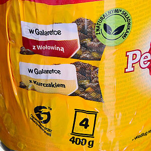 PEDIGREE Beef & Chicken Jelly - Mitrā suņu barība - 4x400g