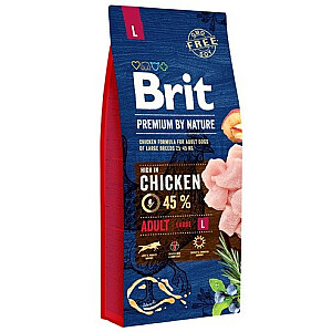 BRIT Premium by Nature Chicken Large Adult - sausā barība suņiem - 8 kg