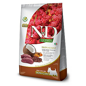 FARMINA N&D Quinoa suņu āda un kažoks brieža gaļa, kokosrieksts Adult Mini - sausā suņu barība - 2,5 kg