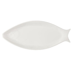 Šķīvis servēšanai Zivs balts 38x18cm 624607