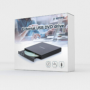 Gembird DVD-USB-04 дисковод для оптических дисков DVD±RW Черный