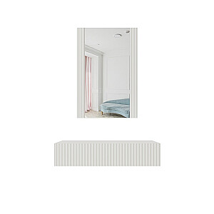 Tualetes galdiņš ar spoguli PAFOS 80x41,6x100 matēts balts
