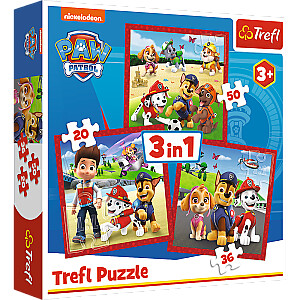 TREFL PAW PATROL Pužļu komplekts 3in1