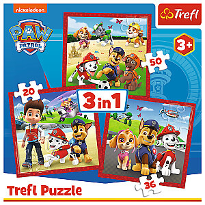 TREFL PAW PATROL Pužļu komplekts 3in1
