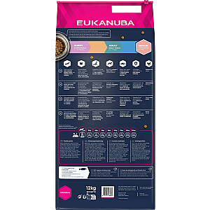 EUKANUBA Grain Free Senior mazām/vidējām šķirnēm, Okeāna zivis - sausā barība suņiem - 12 kg