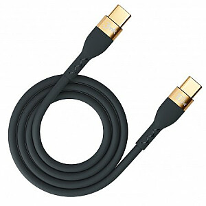 USB kabelis 3MK USB-C - USB-C 2 m, melns (nav iekļauts)