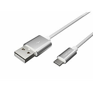 USB kabelis Natec USB-A - USB-C 1 m White (NKA-1955)