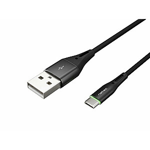 USB kabelis Natec USB-A - USB-C 1 m Black (NKA-1957)
