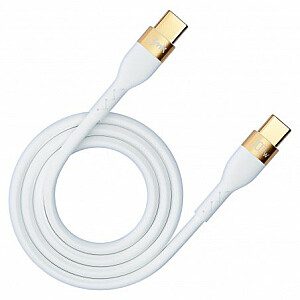 3MK USB kabelis no USB-C līdz USB-C 2 m balts (nav noliktavā)