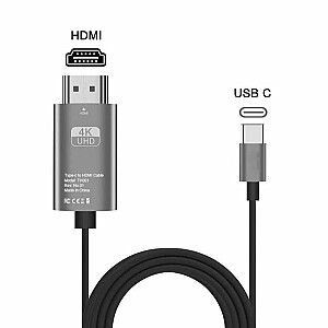 RoGer USB-C to HDMI UltraHD 4K@60Hz Кабель 1.8m