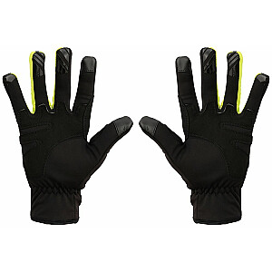 Вело перчатки Rock Machine Winter Race LF, черный/зелёный, размер S