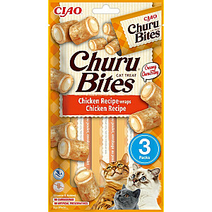 INABA Churu Bites vistas recepšu iesaiņojumi - kaķu kārumi - 3x10g