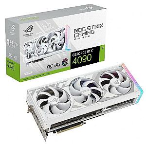 Видеокарта ASUS NVIDIA GeForce RTX 4090 24 ГБ GDDR6X 384 бит PCIE 4.0 16x 2xHDMI 3xDisplayPort ROG-STRIX-RTX4090-O24G-WH