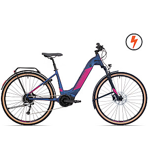 Электровелосипед Rock Machine Crossride e500B Lady синий/розовый (Размер колеса: 29 Размер рамы: M)